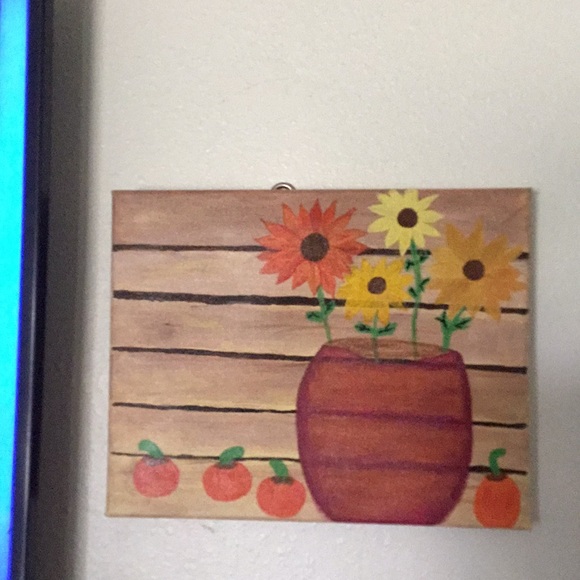 Sunflowers and Pumpkins Painting - Picture 3 of 6
